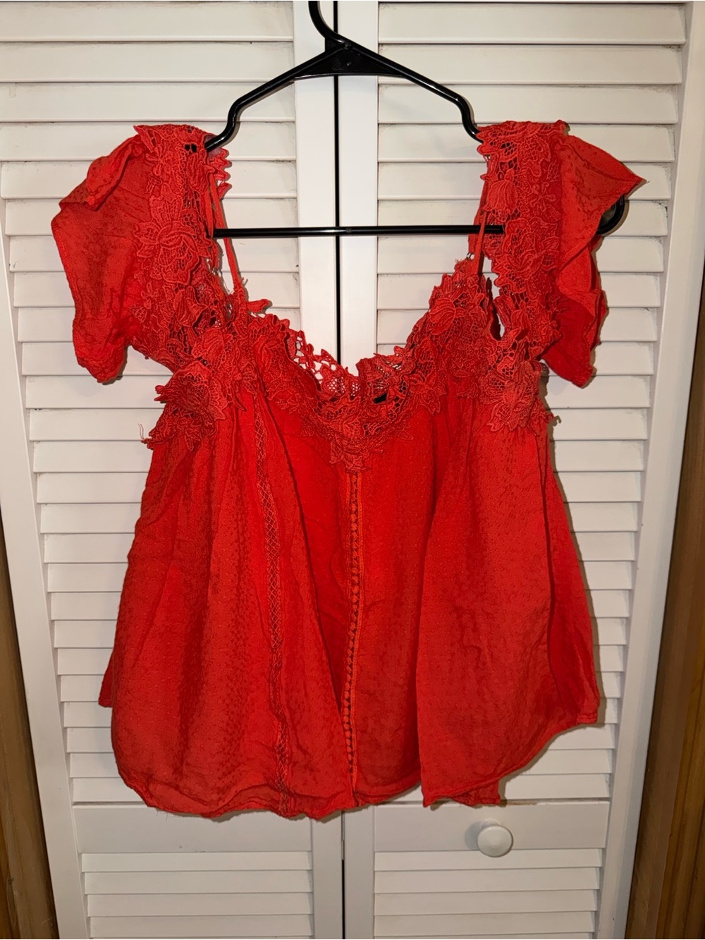 Miss Me off-the-shoulder boho blouse Crochet Cami